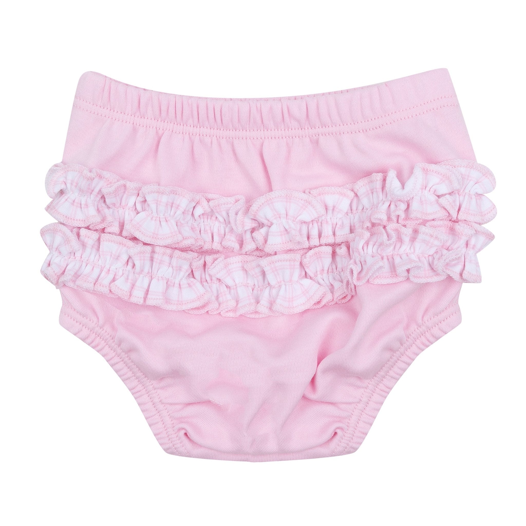 Puppy Playtime Applique Ruffle Diaper Cover Set - Pink - Magnolia BabyDiaper Cover