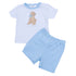 Puppy Playtime Applique Short Set - Light Blue - Magnolia BabyShort Set