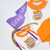 Purple & Orange Game Day Football Pennant - Magnolia BabyParty Supplies