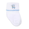 Putting Around Blue Embroidered Socks - Magnolia BabySocks