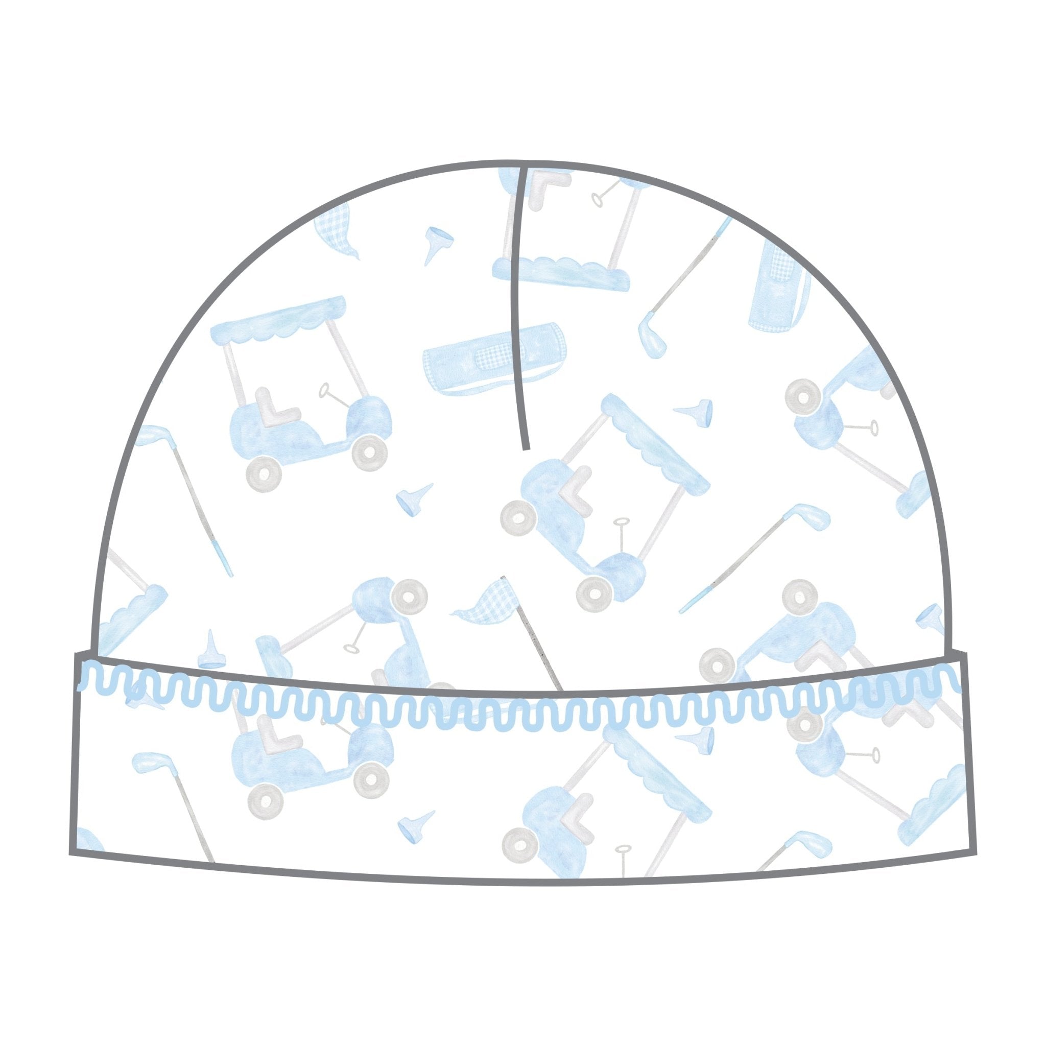 Putting Around Blue Print Hat - Magnolia BabyHat