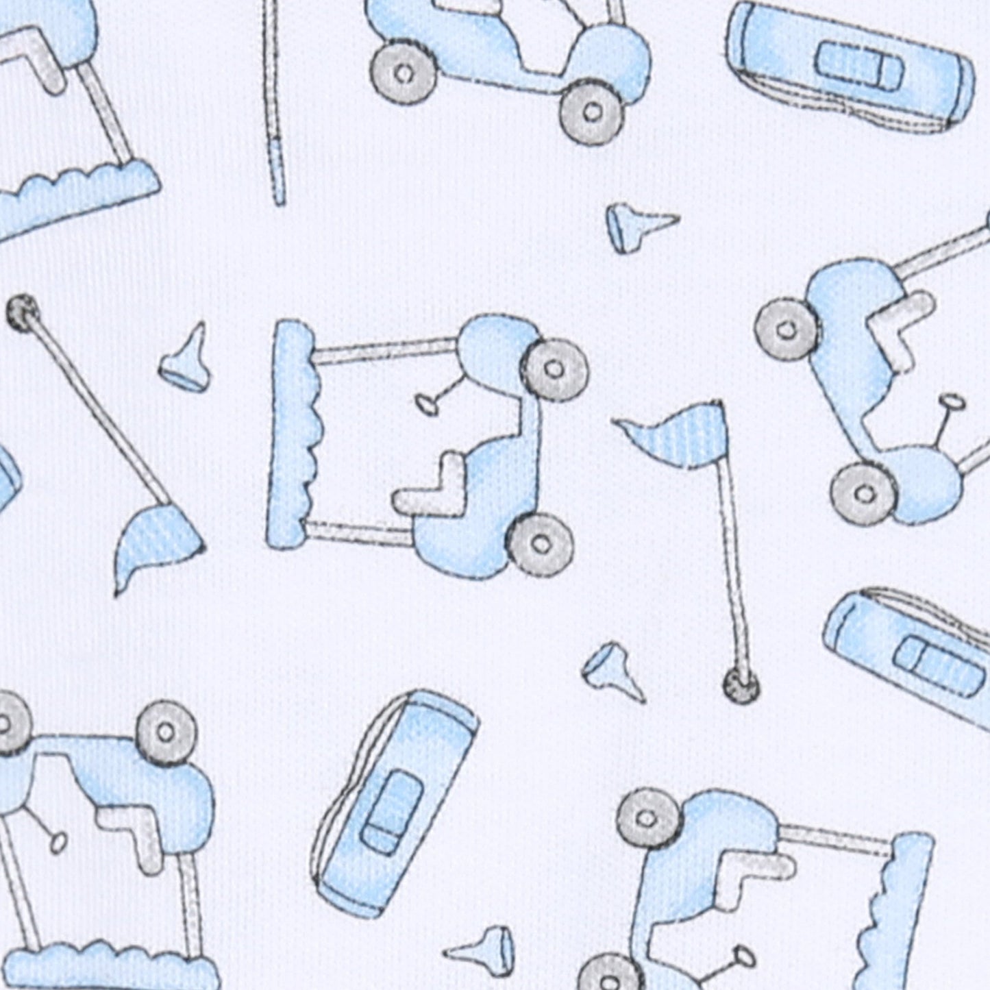 Putting Around Blue Zip Pajamas - Magnolia BabyZipper Pajamas