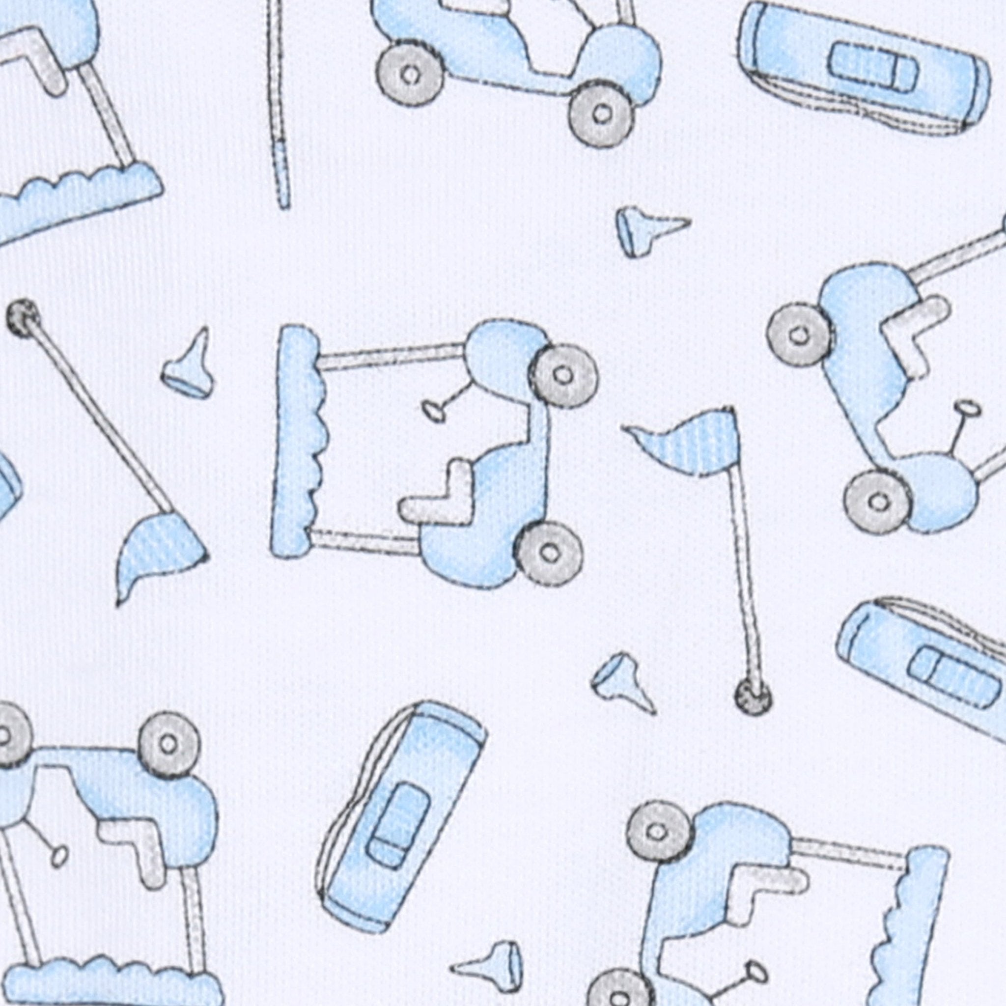 Putting Around Blue Zip Pajamas - Magnolia BabyZipper Pajamas