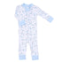 Putting Around Blue Zip Pajamas - Magnolia BabyZipper Pajamas