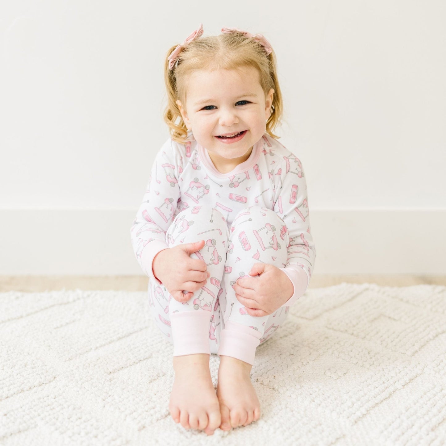 Putting Around Long Pajamas - Pink - Magnolia BabyLong Pajamas