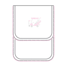  Putting Around Pink Embroidered Burp Cloth - Magnolia BabyBurp Cloth