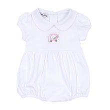  Putting Around Pink Embroidered Collared Girl Bubble - Magnolia BabyBubble