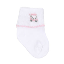  Putting Around Pink Embroidered Socks - Magnolia BabySocks
