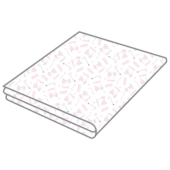 Putting Around Pink Print Crib Sheet - Magnolia BabyCrib Sheet