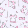 Putting Around Pink Print Zip Footie - Magnolia BabyFootie