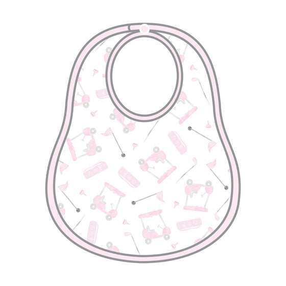 Putting Around Print Bib - Pink - Magnolia BabyBib