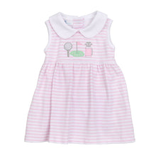  Putting Green Applique Collared Dress - Pink - Magnolia BabyDress