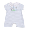 Putting Green Applique Collared Short Playsuit - Light Blue - Magnolia BabyShort Playsuit