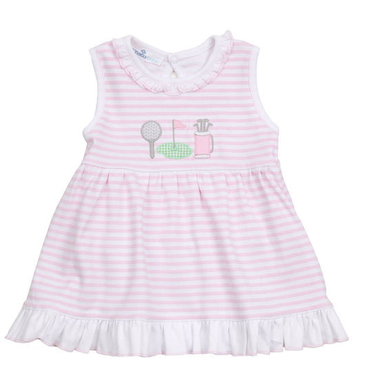 Putting Green Applique Dress - Pink - Magnolia BabyDress