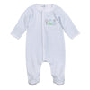 Putting Green Applique Footie - Light Blue - Magnolia BabyFootie