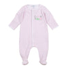 Putting Green Applique Footie - Pink - Magnolia BabyFootie