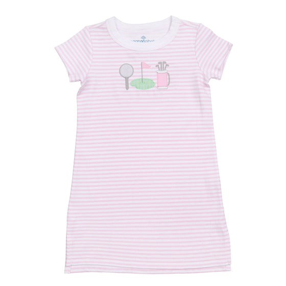 Putting Green Applique Nightdress - Pink - Magnolia BabyNightdress