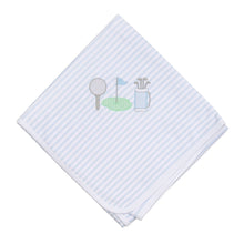  Putting Green Applique Receiving Blanket - Light Blue - Magnolia BabyReceiving Blanket