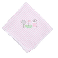  Putting Green Applique Receiving Blanket - Pink - Magnolia BabyReceiving Blanket