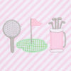 Putting Green Applique Receiving Blanket - Pink - Magnolia BabyReceiving Blanket