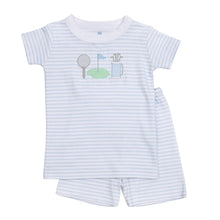  Putting Green Applique Short Pajamas - Light Blue - Magnolia BabyShort Pajamas