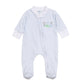 Putting Green Applique Zip Footie - Light Blue - Magnolia BabyFootie