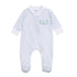 Putting Green Applique Zip Footie - Light Blue - Magnolia BabyFootie