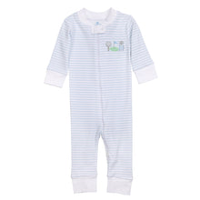  Putting Green Applique Zip Pajamas - Light Blue - Magnolia BabyZipper Pajamas