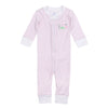 Putting Green Applique Zip Pajamas - Pink - Magnolia BabyZipper Pajamas