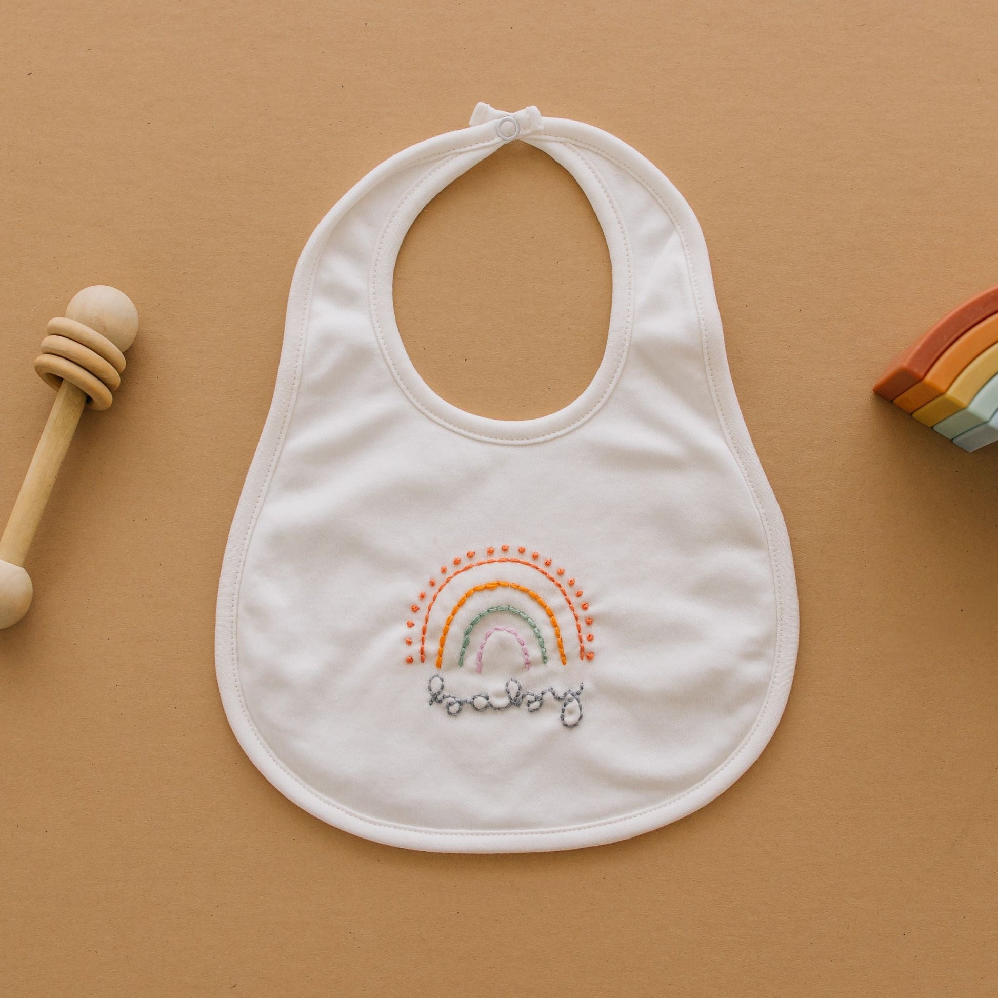 Rainbow Baby Bib - Luna and ArloBib