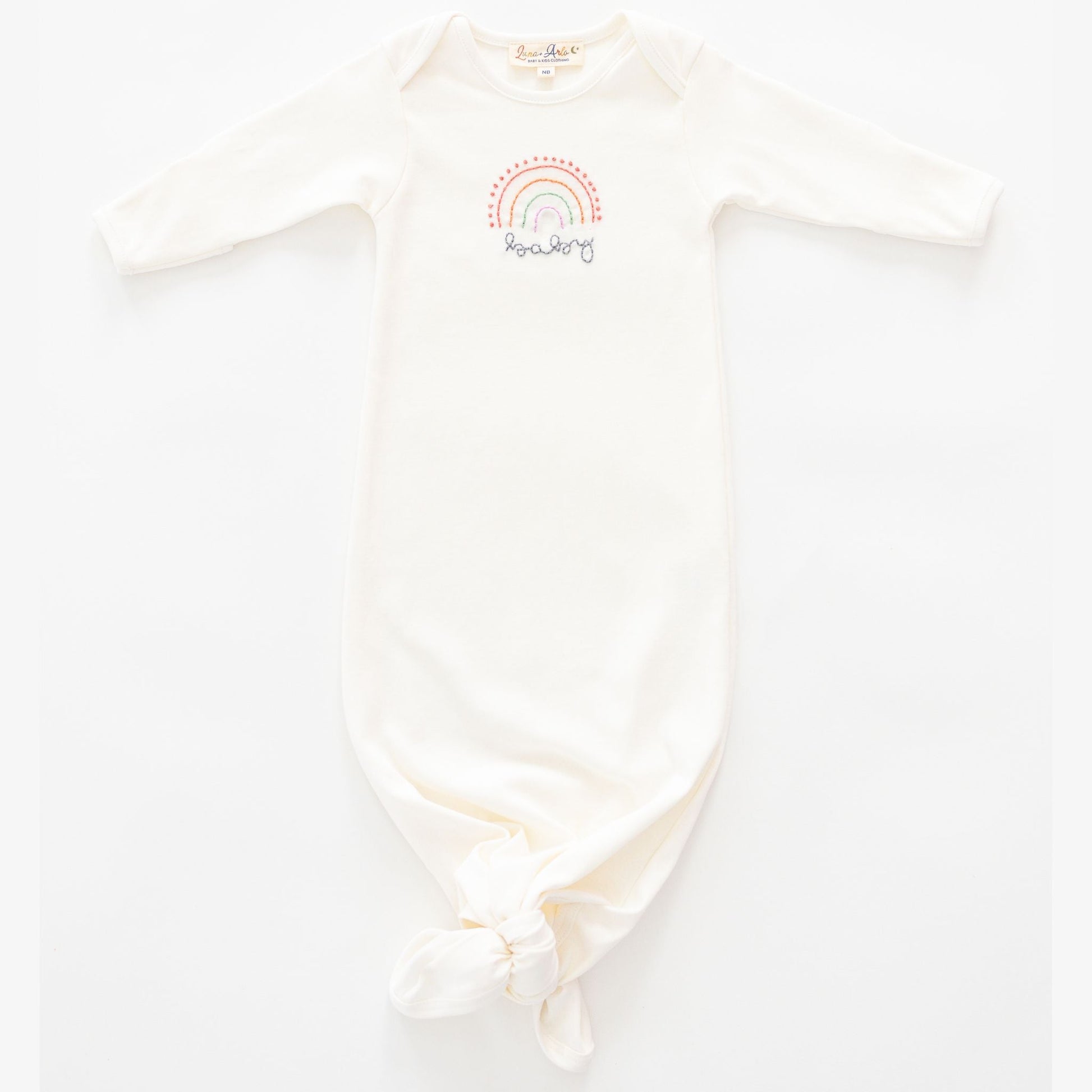 Rainbow Baby Knot Gown - Luna and ArloGown