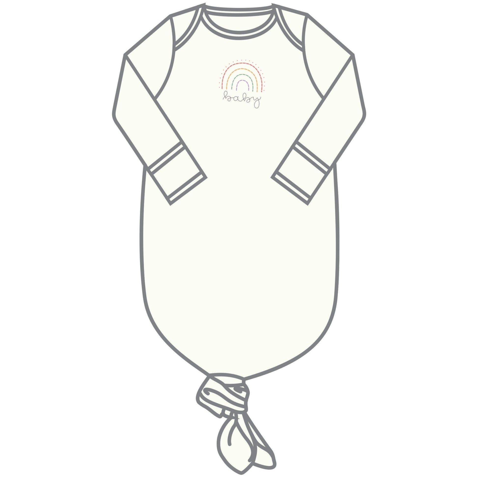 Rainbow Baby Knot Gown - Magnolia BabyGown