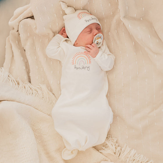 Rainbow Baby Knot Gown - Magnolia BabyGown