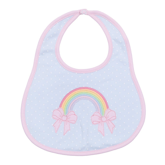 Rainbow Wishes Applique Bib - Magnolia BabyBib