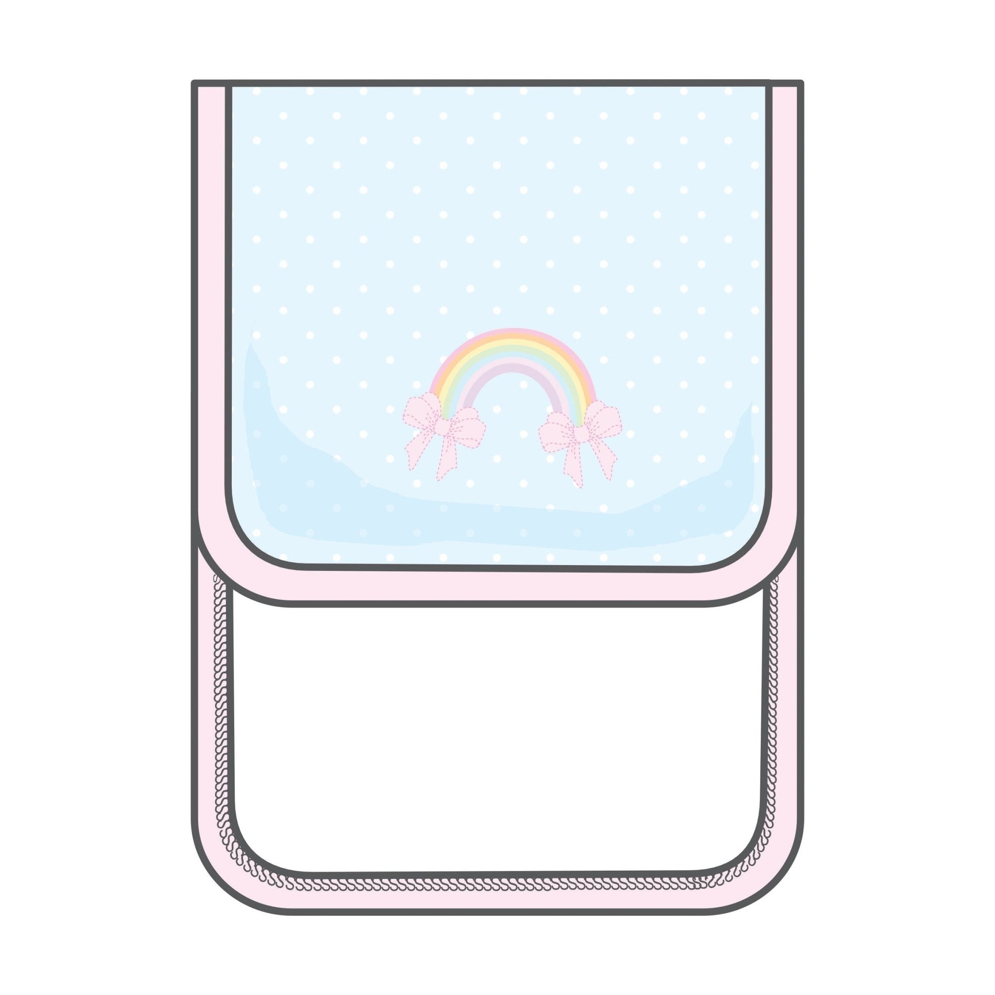 Rainbow Wishes Applique Burp Cloth - Magnolia BabyBurp Cloth