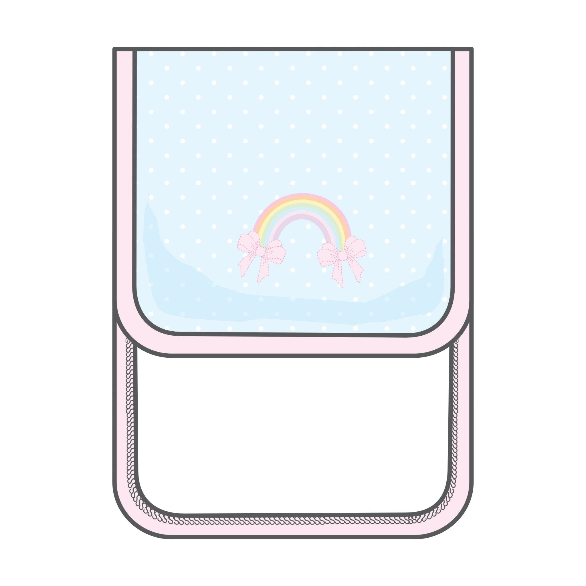 Rainbow Wishes Applique Burp Cloth - Magnolia BabyBurp Cloth