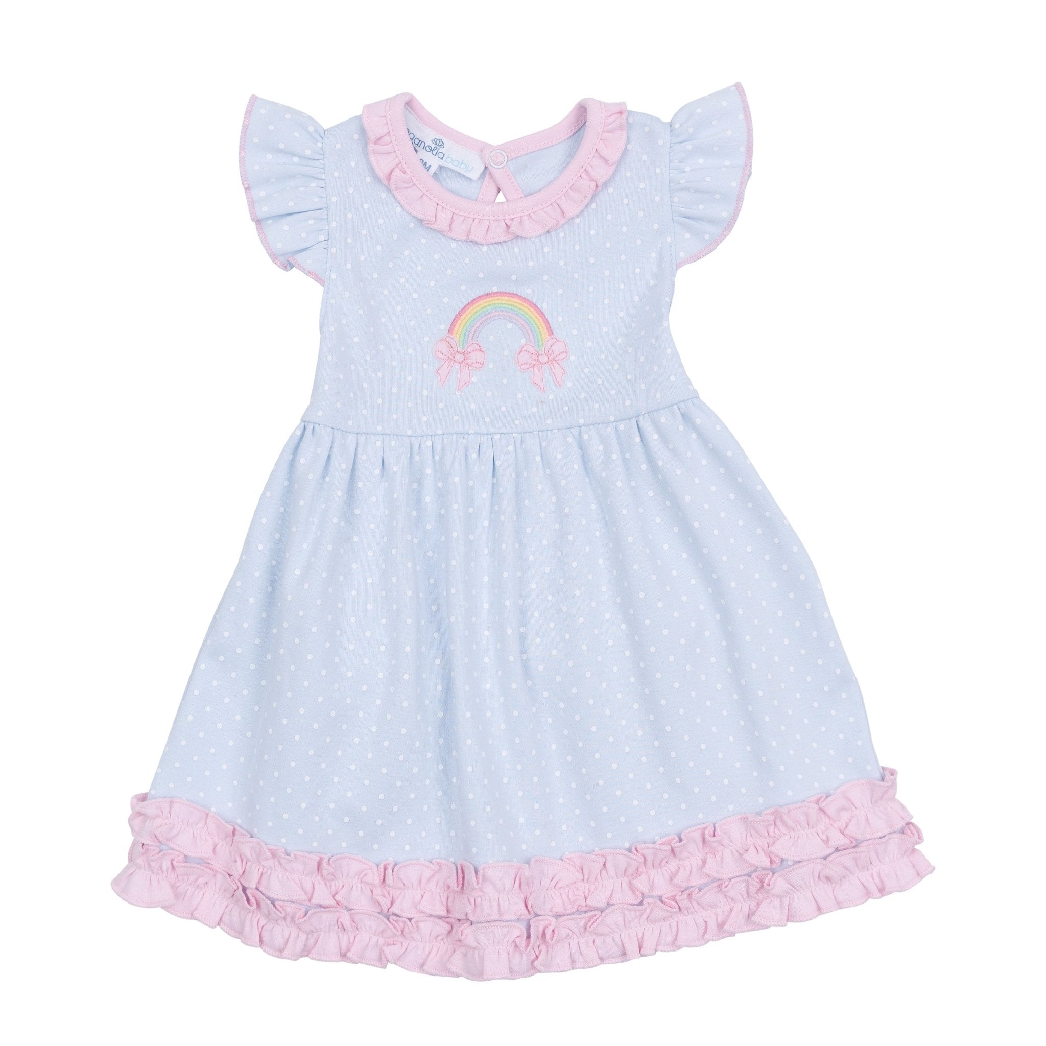Rainbow Wishes Applique Dress - Magnolia BabyDress