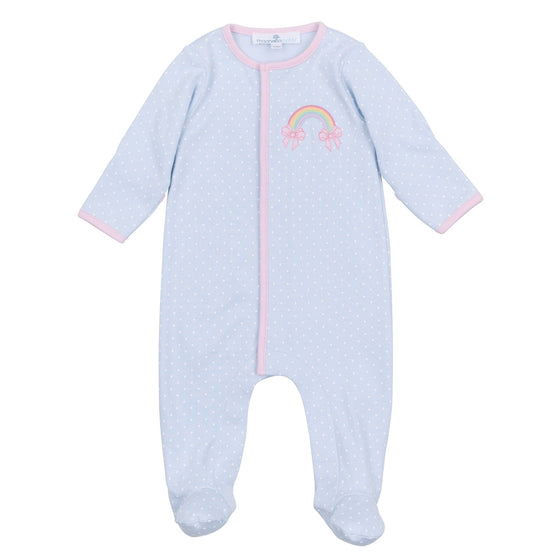 Rainbow Wishes Applique Footie - Magnolia BabyFootie