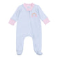 Rainbow Wishes Applique Zip Footie - Magnolia BabyFootie