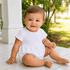Red and White Essentials Baby Boy Short Sleeve Bubble - Magnolia BabyBubble