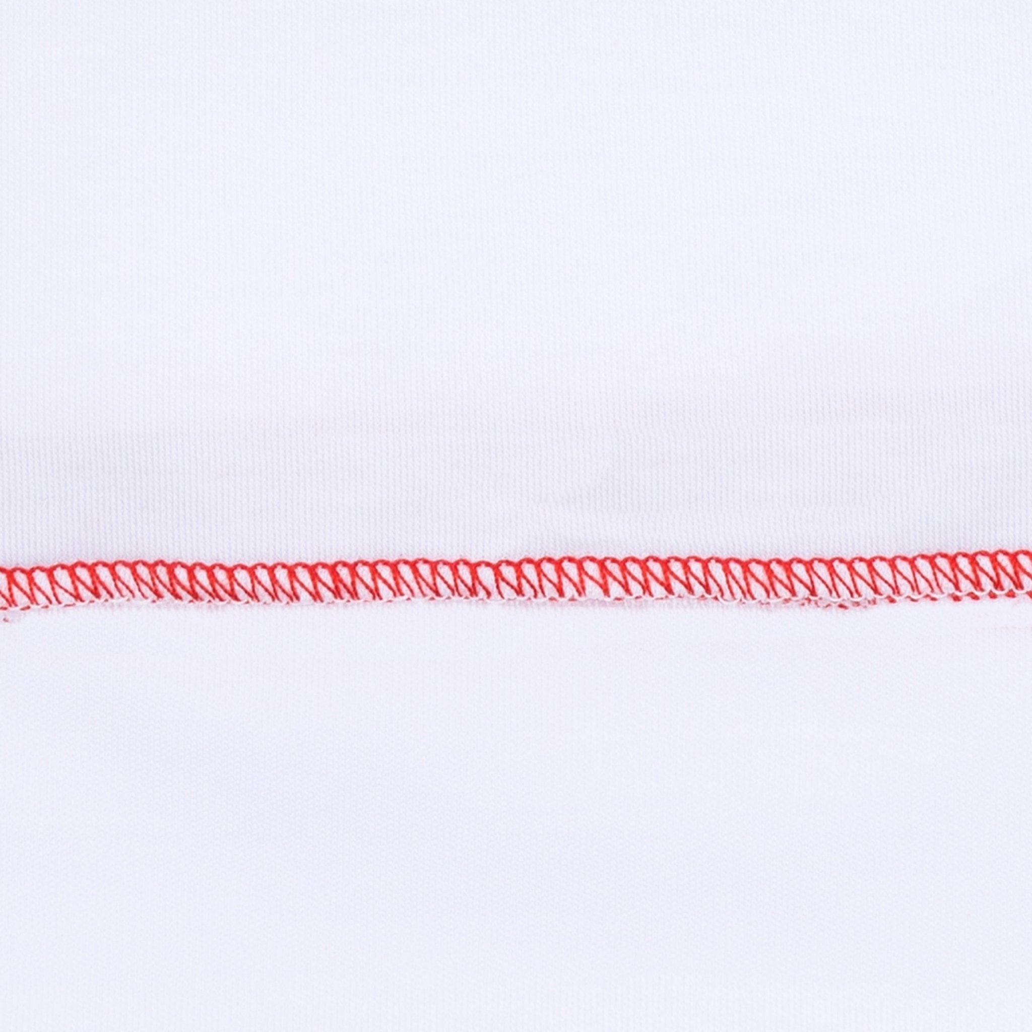 Red and White Essentials Collared Footie - Magnolia BabyFootie