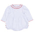 Red and White Essentials Ruffle Long Sleeve Bubble - Magnolia BabyBubble
