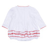 Red and White Essentials Ruffle Long Sleeve Bubble - Magnolia BabyBubble