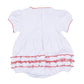 Red and White Essentials Ruffle Short Sleeve Bubble - Magnolia BabyBubble
