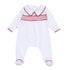 Red and White Essentials Smocked Boy Footie - Magnolia BabyFootie