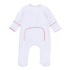 Red and White Essentials Zip Footie - Magnolia BabyFootie