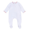 Red and White Essentials Zip Footie - Magnolia BabyFootie