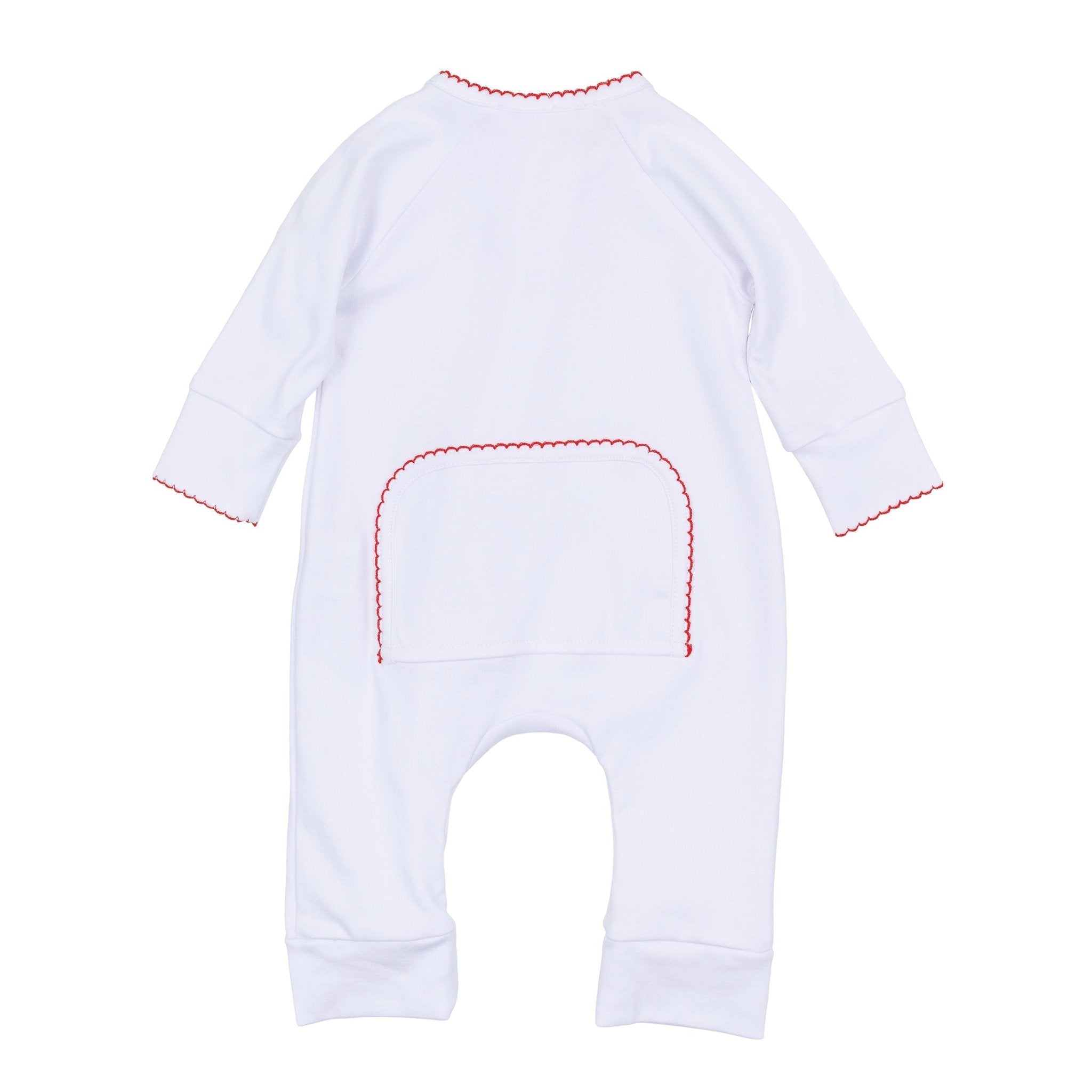 Red and White Essentials Zip Playsuit - Magnolia BabyPlaysuit
