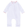 Red and White Essentials Zip Playsuit - Magnolia BabyPlaysuit