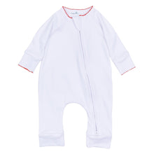  Red and White Essentials Zip Playsuit - Magnolia BabyPlaysuit